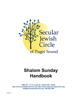 Shalom Sunday Handbook - Secular Jewish Circle