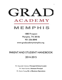 parent and student handbook 2014-2015
