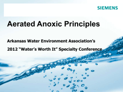Aerated Anoxic Principles - Arkansas Water Environment Association
