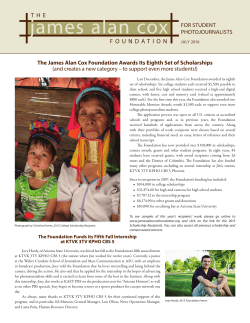 July 2016 Newsletter - James Alan Cox Foundation