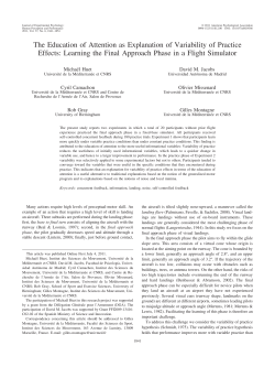 The Education of Attention as Explanation of Variability of Practice
