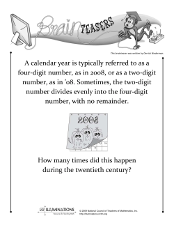 A calendar year is typically referred to as a four