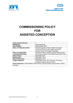 Final Assisted Conception Policy