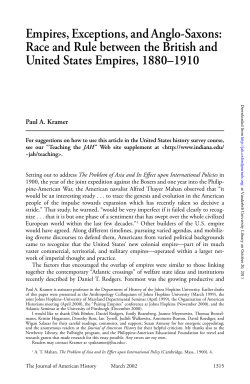 Empires, Exceptions, and Anglo-Saxons: Race and