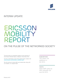 Ericsson Mobility Report - Ericsson (www.ericsson.com)