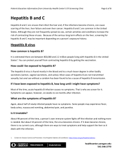 Hepatitis B and C - UO Health Center