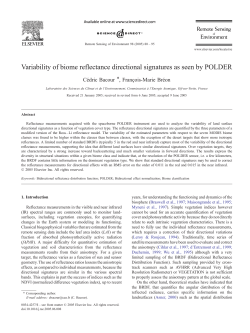 Variability of biome reflectance directional signatures as