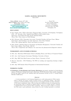 MARTA ALLEGRA RONCHETTI March 2017 EDUCATION &bull; From