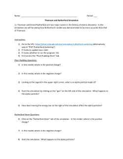 Thomson and Rutherford Simulation JJ Thomson
