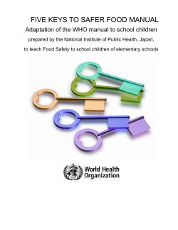 five keys to safer food manual
