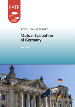 Mutual Evaluation of Germany: 3rd Follow-up Report