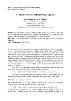 Conductors for sets of large integer squares