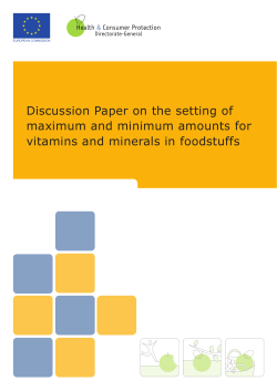 Discussion Paper on the setting of maximum and minimum amounts