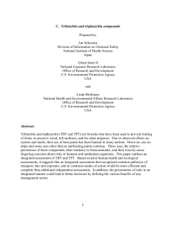 1 C. Tributyltin and triphenyltin compounds Prepared by: Jun