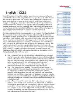 English II CCSS
