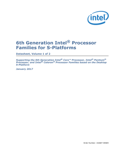 6th Generation Intel® Processor Families for S