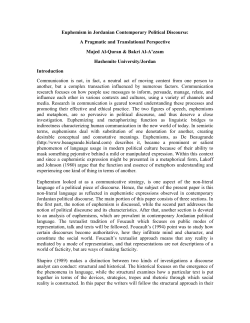 Euphemism in Jordanian Contemporary Political Discourse: A