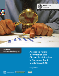 Access to Public Information and Citizen Participation in Supreme