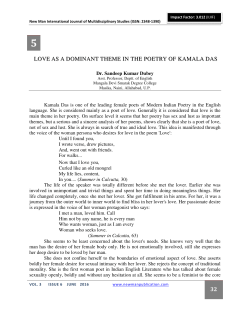 32 love as a dominant theme in the poetry of kamala das