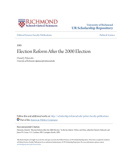 Election Reform After the 2000 Election