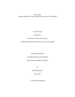 Lake Mead: Threats and Benefits of the Largest Reservoir in the