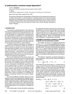 is Sedimentation container