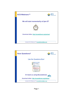 Slides - American Chemical Society