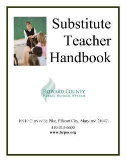 Substitute Teacher Handbook