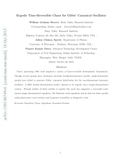Ergodic Time-Reversible Chaos for Gibbs` Canonical Oscillator