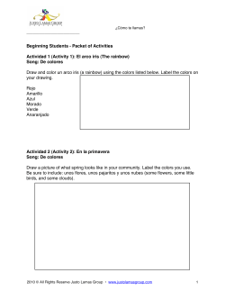 Beginning Students - Packet of Activities Actividad 1