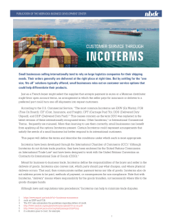Overview of Incoterms - University of Nebraska Omaha