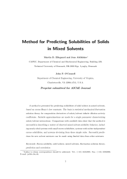 Method for Predicting Solubilities of Solids in Mixed