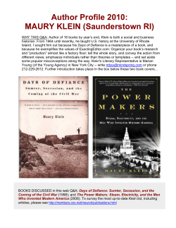 Historian MAURY KLEIN on ExactingEditor.com