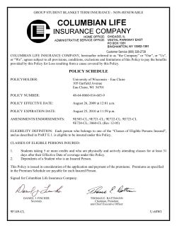 group student blanket term insurance - non
