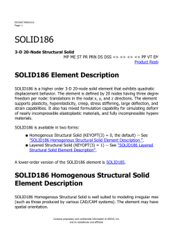 SOLID186 Homogenous Structural Solid Element
