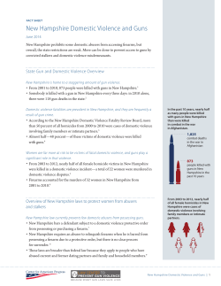 New Hampshire Domestic Violence and Guns