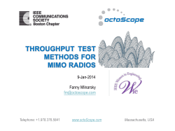 throughput test methods for mimo radios