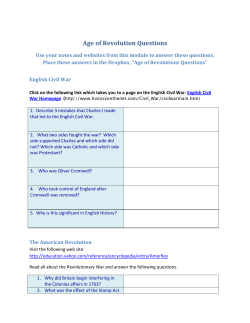 Age of Revolution Questions
