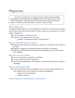 Help with MLA: Plagiarism