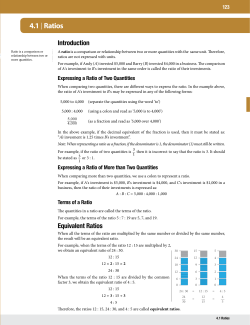 4.1 Ratios