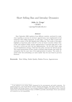 Short Selling Ban and Intraday Dynamics