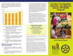 Families First-Nutrition Education and Wellness System