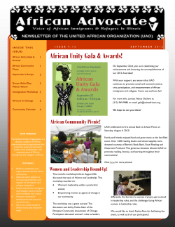 September 2012 - United African Organization