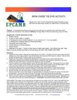 iron oxide tie-dye activity