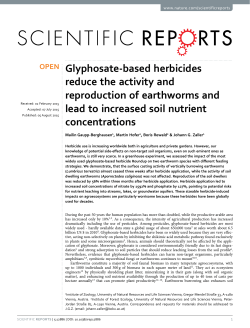 Glyphosate-based herbicides reduce the activity and reproduction of