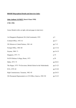 SANKEY, John Anthony, CMG (b 1930)