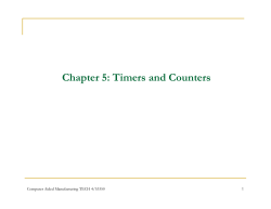 Chapter 5: Timers and Counters