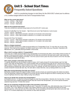 Unit 5 - School Start Times