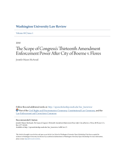 The Scope of Congress`s Thirteenth Amendment Enforcement