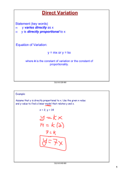 Direct Variation